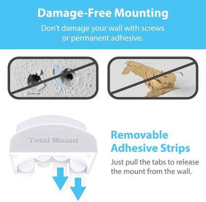 Headset and Headphone Stand – Holder Won’T Damage Your Wall with Screws or Permanent Adhesive (Premium White Hanger – One Pack)